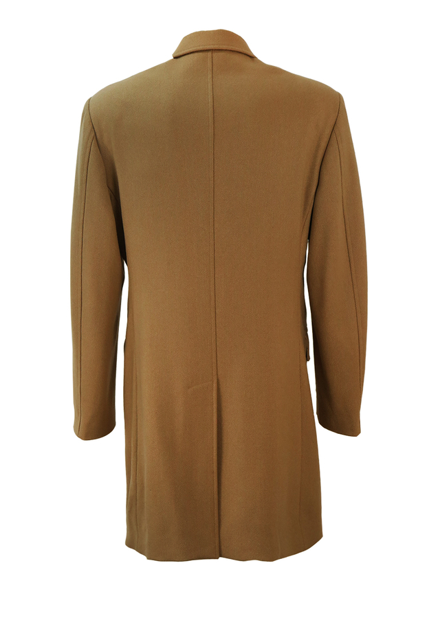 Fay Camel Coloured Herringbone Tweed Crombie Style Coat M/L Reign