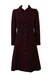 Vintage 70's Purple / Plum Coloured, Full Length Fitted Coat - S