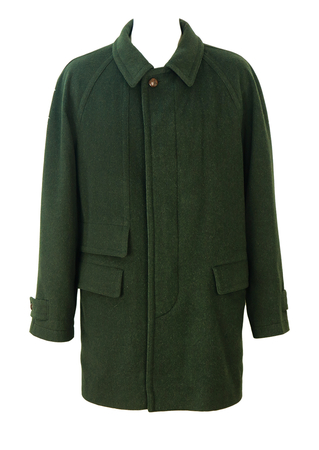 Corneliani Sportswear Woodland Green Wool Coat - L/XL