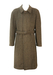 Brown, Grey & Black Single Breasted Tweed Wool Coat with Belt - L/XL