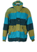 Ellesse Tonic Striped Puffer Jacket in Colour Block Metallic Teal, Turquoise & Lime Green - M