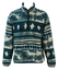Invicta Abstract Striped Blue, Grey and White 1/4 Zip Fleece Top - M/L