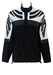 Sergio Tacchini Black & Grey Track Jacket with Black & White Graphic Pattern Sleeves - L/XL