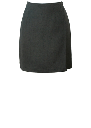 Max & Co Mottled Grey Wrap Mini Skirt - S/M