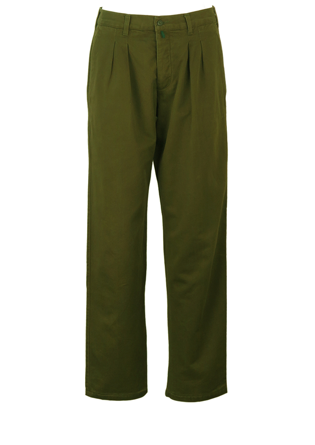 Best Company Khaki Green Pleat Front Chinos – W34″ | Reign Vintage