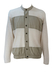 Multi textured Jacket with Cream Loose Knit & Grey Cotton Panel Detail - M/L