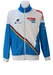 Champion Maxicono White & Blue Track Jacket with Yellow, Red & Blue Stripes - L/XL