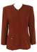 Genny Brown Zip Front Wool Jacket - M/L