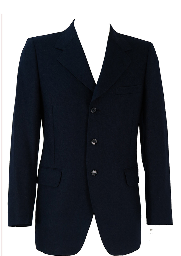 Pure New Wool Navy Blazer Jacket - M | Reign Vintage