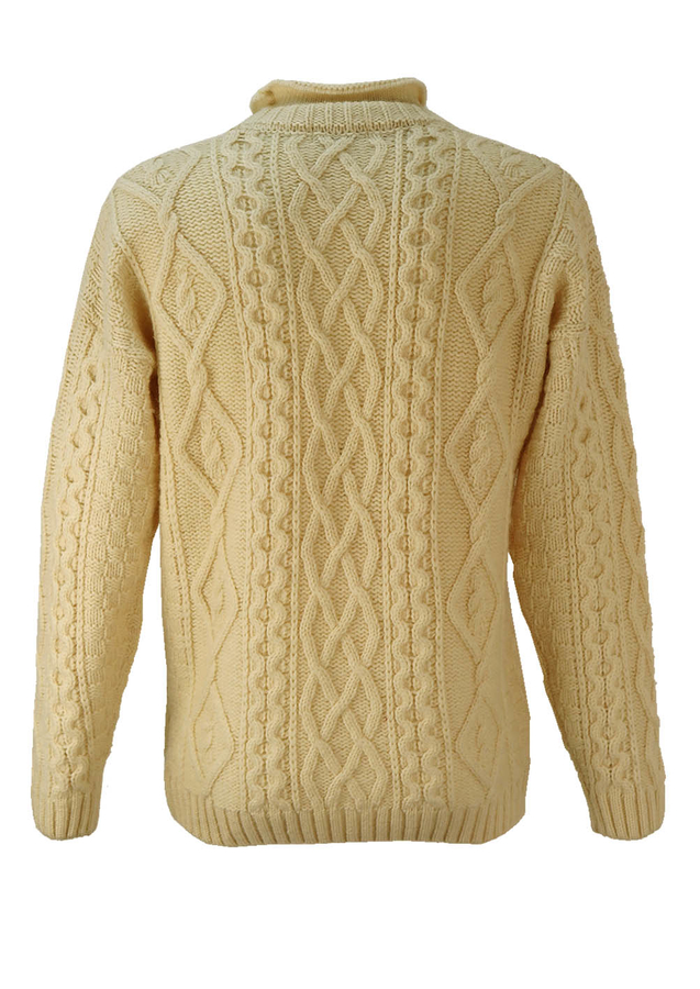 Cream Aran Jumper L Reign Vintage