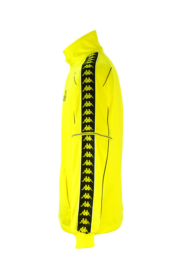 Yellow & Black Kappa Jacket with Detachable Sleeves L/XL Reign Vintage