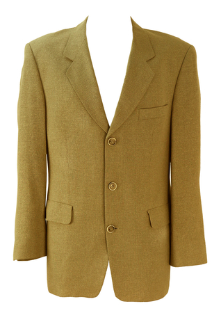 Silk and Wool, Taupe Coloured Blazer - L
