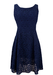 Vintage 1950's Blue Lace Sleeveless Dress - S/M