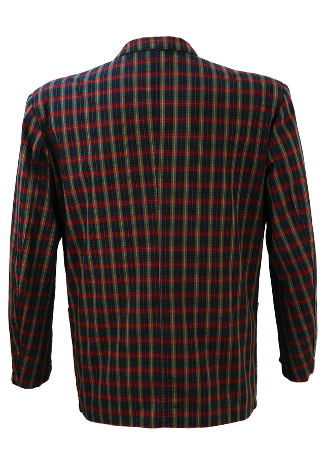 Lightweight Red, Green and Blue Check Jacket - L | Reign Vintage