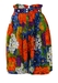 Multi Coloured Floral Print, Mini Length Culottes - S