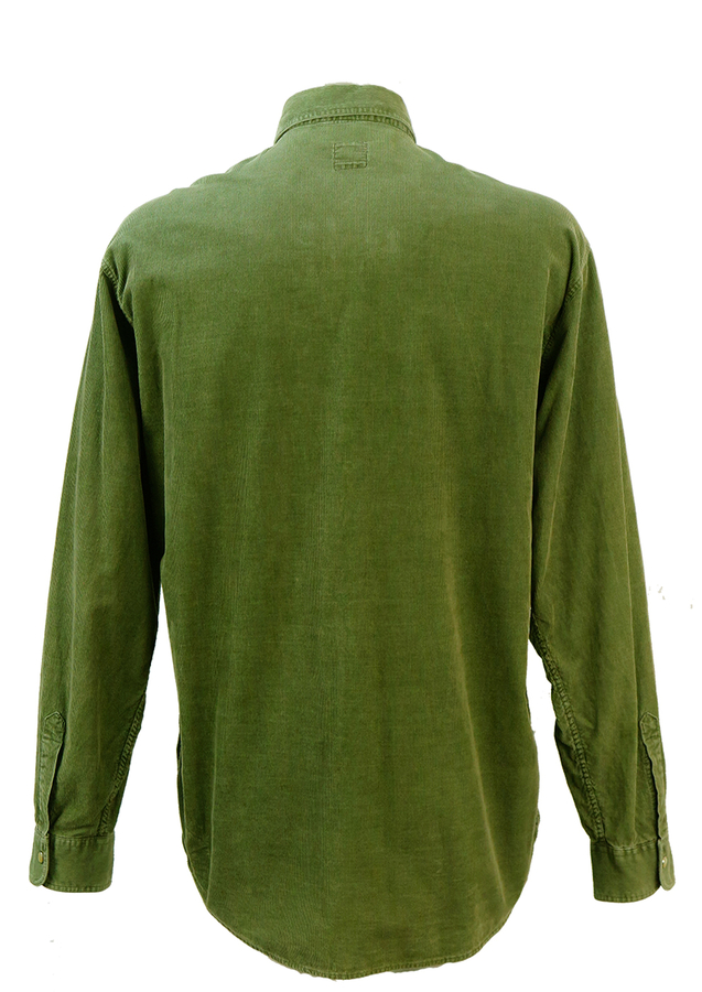 Moschino Olive Green Corduroy Western Shirt - XL | Reign Vintage