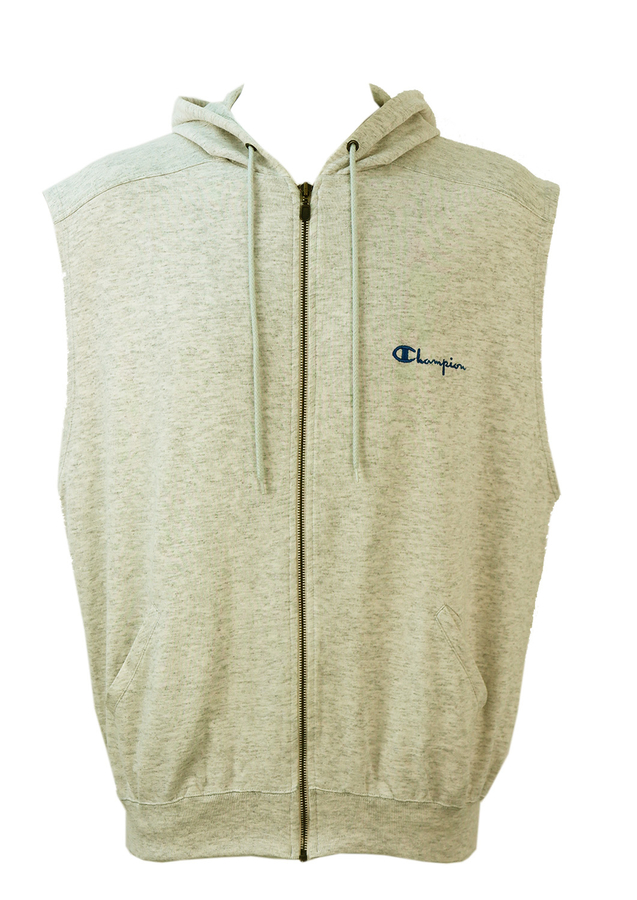 Champion Grey Sleeveless ZipUp Hoodie XL Reign Vintage